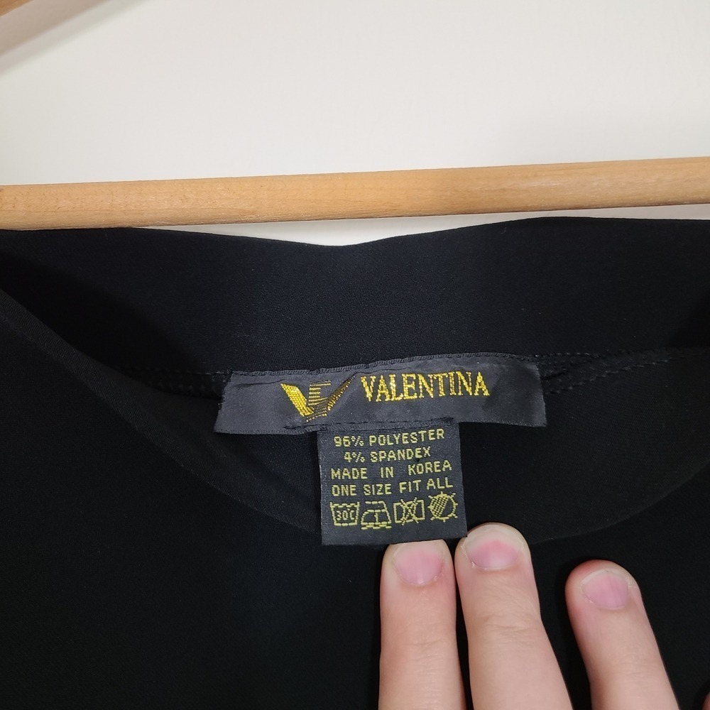 Vintage Valentina Black Skirt Fringe Witchy‎ Dark Fairy Grunge Whimsigoth Slinky - Picture 4 of 7